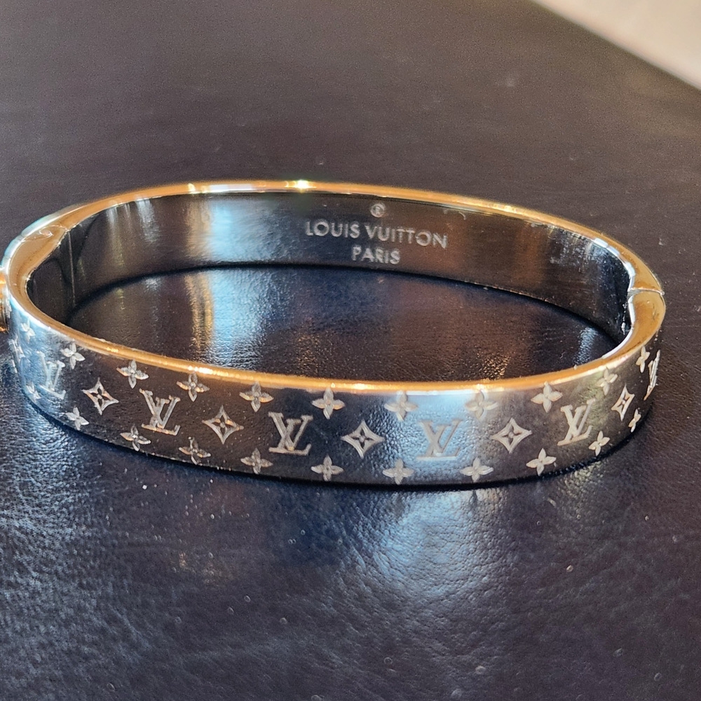 Louis Vuitton Silver Monogram Bracelet